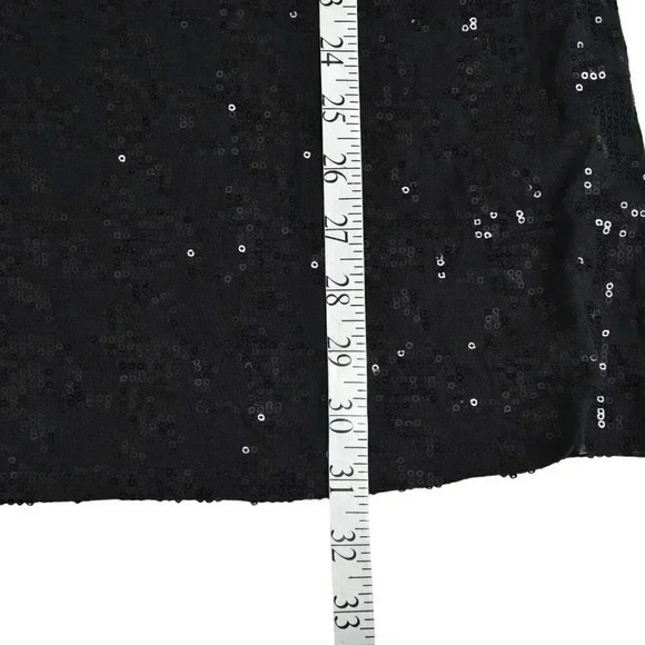 NWT Thirty Three Black Sequins Mini Dress Sleeveless Bodycon Size Large - Picture 10 of 10